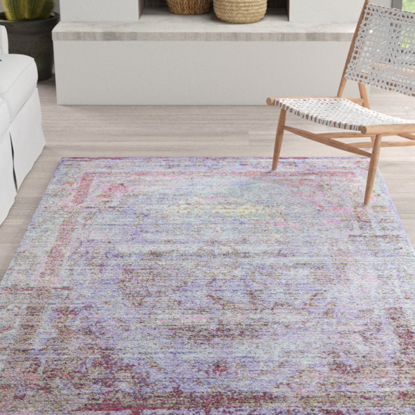 Mistana™ Baby & Kids Bradford Violet/Burgundy/ Navy Blue/Yellow Rug